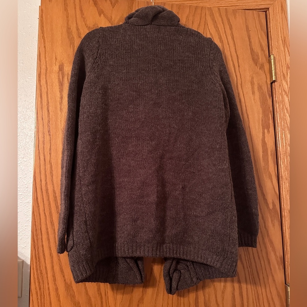 Cynthia Rowley Braided Collar & Front Cardigan - Size L - Picture 2 of 9